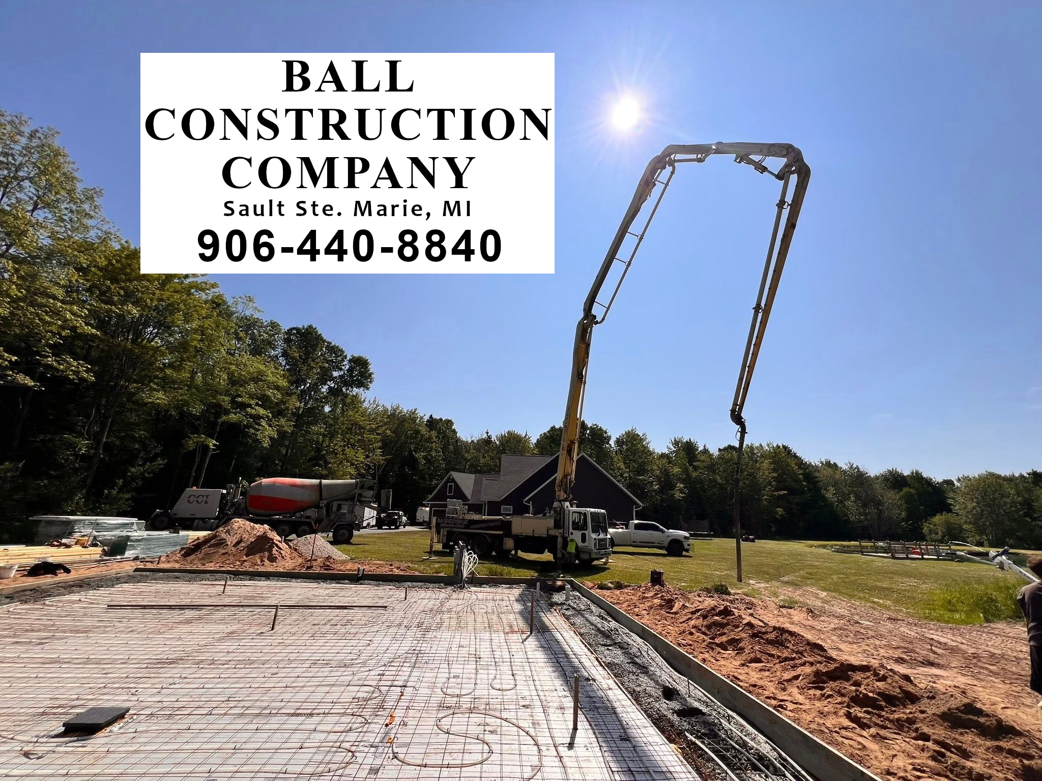 Ball Construction Company, Soo, Michigan logo