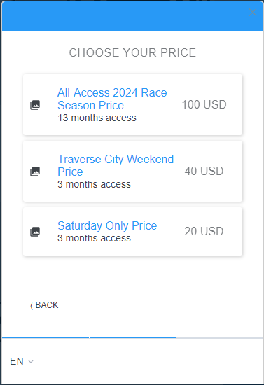 Choose Your Price Window Pop-up image